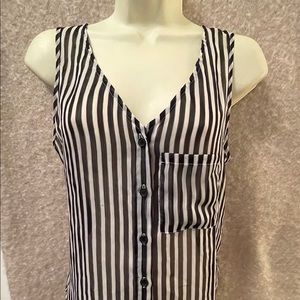 Sheer striped blouse